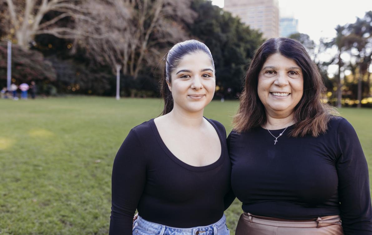 Catherine pictured with her daughter Victoria